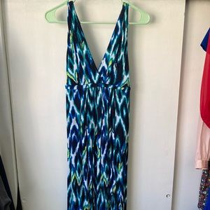 Tart Maternity Blue Green Maxi Dress Size: S